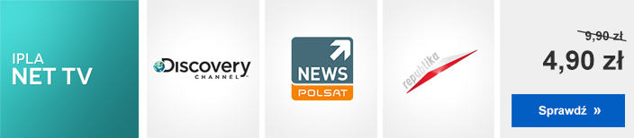 Pakiet IPLA NET TV - 16 kanał&oacute;w na żywo, w tym: Discovery Channel, Polsat News, 4Fun TV, Kino Polska, FILM BOX LIVE