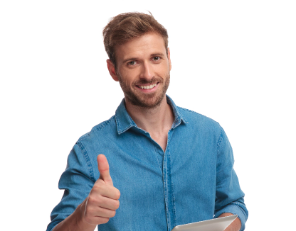 Mężczyzna pokazuje okej